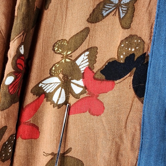 Free People Butterfly Kisses Open Front Kimono Duster Womens One Size Brown NWI - Picture 5 of 16